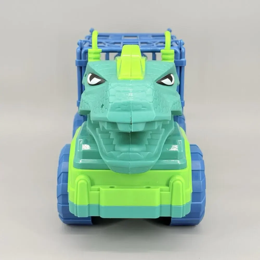 Large Dinosaur Truck Hauler Vehicle With Dinosaurs Dinos Trex Triceratops